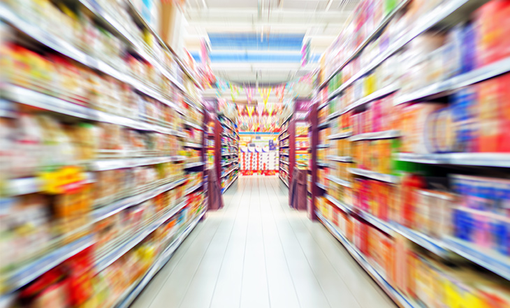 corredor de supermercado