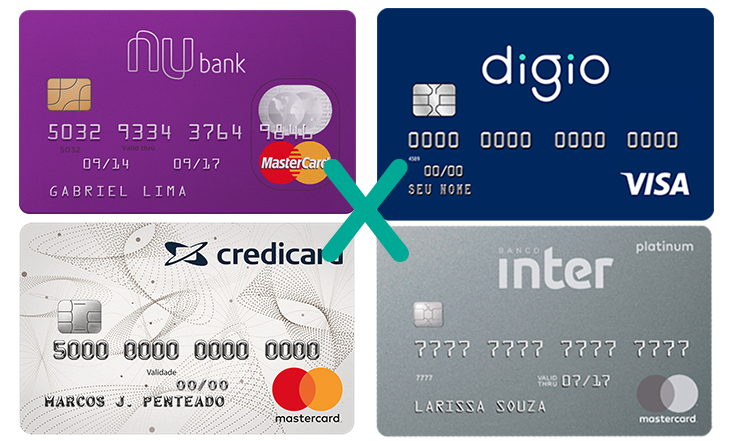 Nubank, Digio, Inter ou Credicard Zero: qual é o melhor 